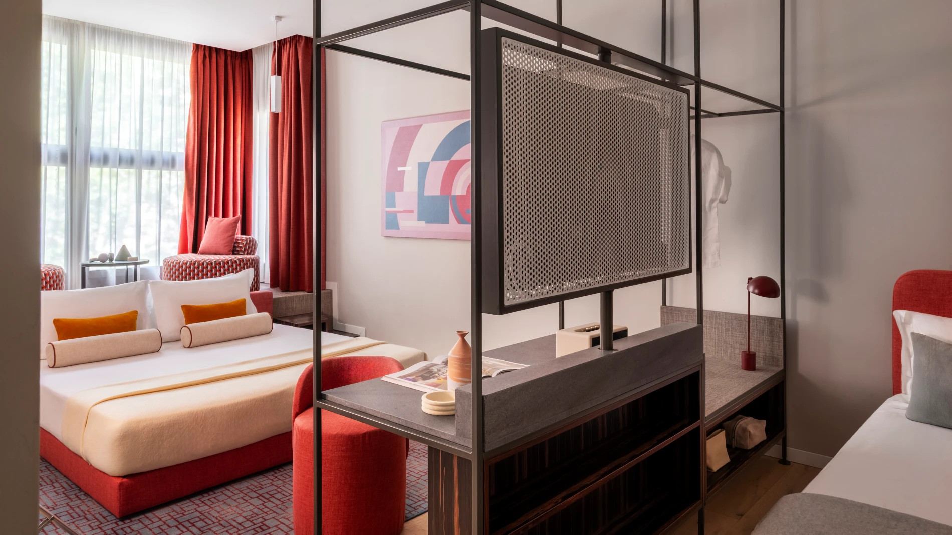 Camera con letto matrimoniale e letto singolo separati - Parioli Cube Hotel, BZAR hotels a Roma