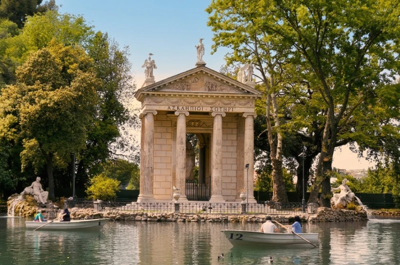 Temple of Aesculapius on the lake in Villa Borghese - Parioli Cube Hotel, BZAR hotels in Rome